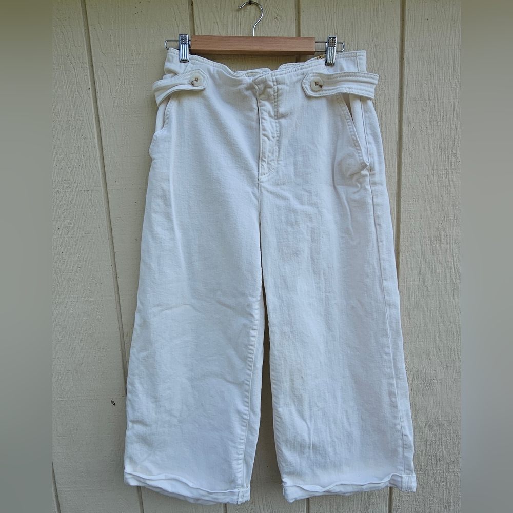 White Wide-Leg Pants Anthropologie